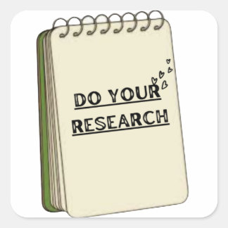 Do Your Research （リサーチをする）スタンプ スクエアシール