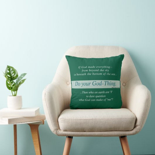 Do Your Thing 16x16 two-sided Throw Pillow クッション (椅子)