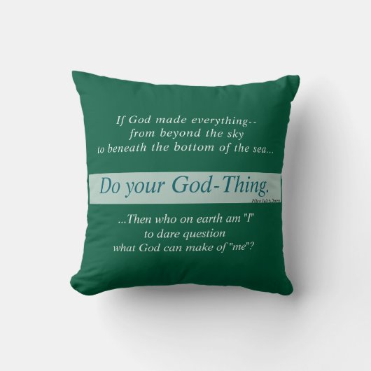Do Your Thing 16x16 two-sided Throw Pillow クッション (正面)