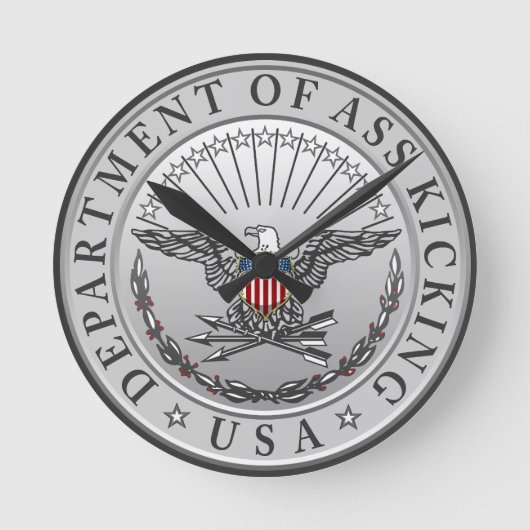 DoAK壁時計、8"円形アクリル ラウンド壁時計 (正面)