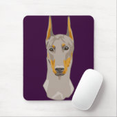 Dobのermanの頭部、子鹿 マウスパッド (マウス)