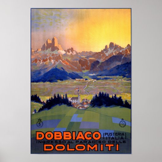 Dobbiaco Toblach Italyヴィンテージ旅行ポスター ポスター (正面)