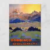 Dobbiaco Toblach Italyヴィンテージ旅行ポスター ポストカード (正面)