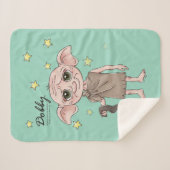 Dobby Watercolor Character Art シェルパブランケット (正面(横))