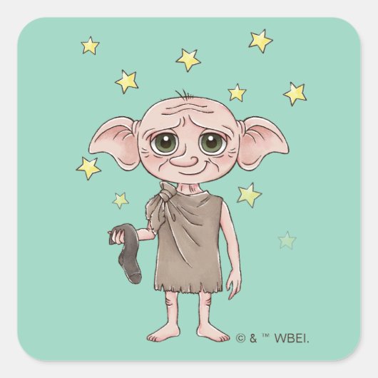Dobby Watercolor Character Art スクエアシール (正面)