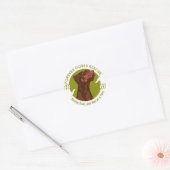 dobe-red-uncrop-ear-logo-8-29-11 ラウンドシール (封筒)