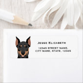 doberman差出人住所ラベル-カスタム dog labels ラベル (インサイチュ)