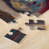 Doberman Balancing Act Christmas Candy Cane Hat ジグソーパズル (側面)