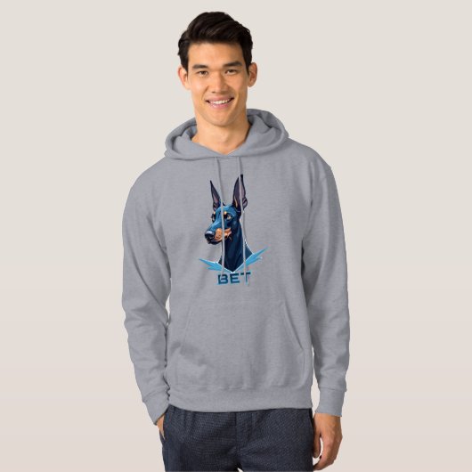 Doberman Bet Gen Z Tech Style Hoodie パーカ (正面フル)