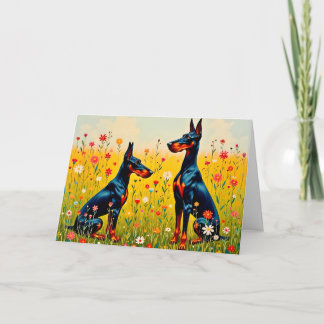 Doberman Blank Card カード