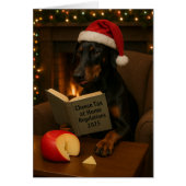 Doberman  'Cheese Tax' Christmas card (正面)