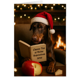 Doberman  'Cheese Tax' Christmas card