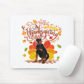 Doberman Dog Turkey Thanksgiving Party マウスパッド (マウス)