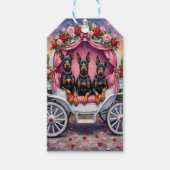 Doberman Dog Valentine's Day  ギフトタグ (正面)