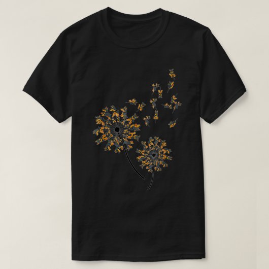 Doberman Flower Fly Dandelion Funny Dog Lover For Tシャツ (デザイン正面)
