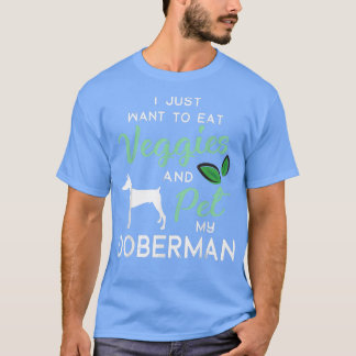 Doberman Funny Vegan Dog Lover Owner Xmas Birthday Tシャツ