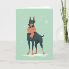 Doberman Holiday Greeting カード