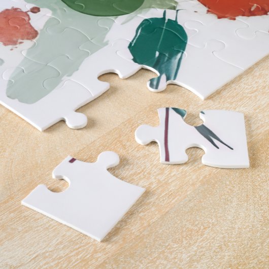 Doberman Minimalist Christmas Bell Balance Hat ジグソーパズル (側面)