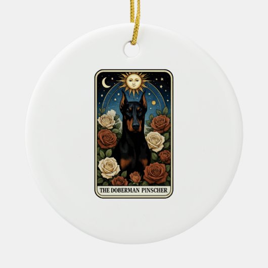 Doberman Pinscher セラミックオーナメント (正面)