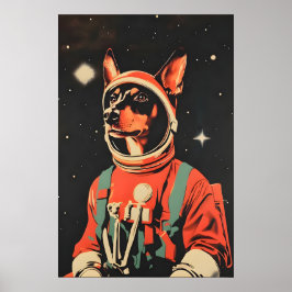 Doberman Pinscher Astronaut Poster, Doberman ポスター