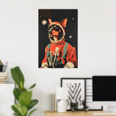 Doberman Pinscher Astronaut Poster, Doberman ポスター (ホームオフィス)
