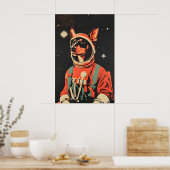 Doberman Pinscher Astronaut Poster, Doberman ポスター (キッチン)