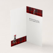 Doberman Pinscher Christmas Dog Red Holiday Plaid (内部)