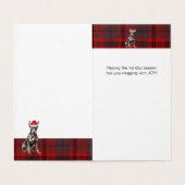 Doberman Pinscher Christmas Dog Red Holiday Plaid (内部フラット)