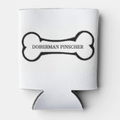 doberman pinscher dog bone 缶クーラー (正面)