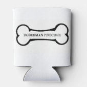 doberman pinscher dog bone 缶クーラー (裏面)