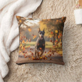 Doberman Pinscher Elegant Throw Pillow クッション (ブランケット)
