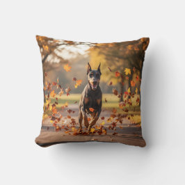 Doberman Pinscher Elegant Throw Pillow クッション
