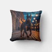 Doberman Pinscher Elegant Throw Pillow クッション (正面)