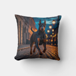 Doberman Pinscher Elegant Throw Pillow クッション
