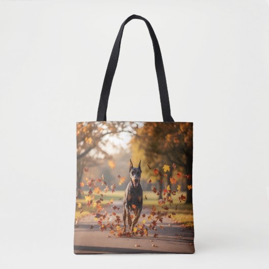 Doberman Pinscher Elegant Tote Bag トートバッグ (正面)