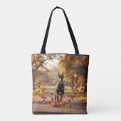 Doberman Pinscher Elegant Tote Bag トートバッグ (裏面)