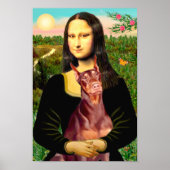 Doberman Pinscher  (red) - Mona Lisa ポスター (正面)