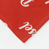 Doberman Pinscher Santa Dog Custom Name Christmas フリースブランケット (角)