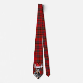 Doberman Pinshce Dog Lover Holiday Plaid Christmas ネクタイ