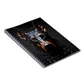 Doberman Steel Vibeシルエット垂直 ノートブック (右側)