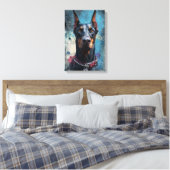 Doberman – Strength and Loyalty キャンバスプリント (インサイチュ (寝室))