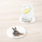 Doberman Watercolor Art コースター (側面)