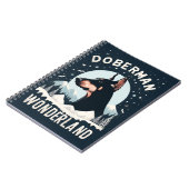 Doberman Wonderland - Snowy Dog Lover Themed ノートブック (左側)
