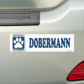 Dobermannの青 バンパーステッカー (車上)