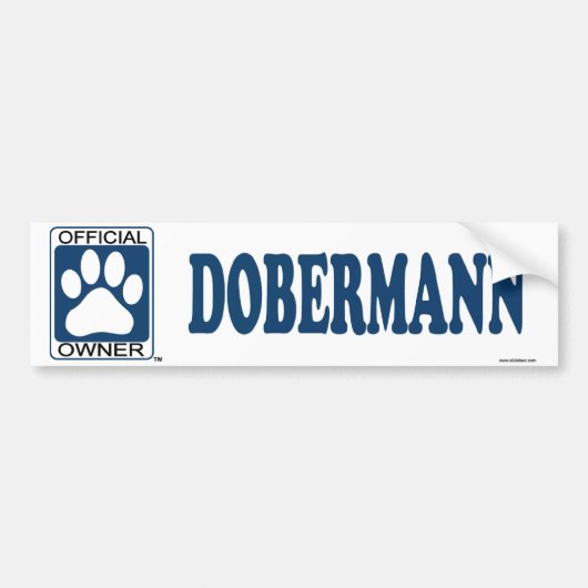 Dobermannの青 バンパーステッカー (正面)