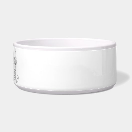 Dobermann Pinscher Line Art personalized bowl ボウル (右)