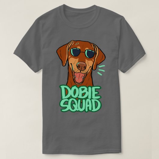 DOBIE SQUAD red  Tシャツ (デザイン正面)