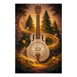 Dobro Forest glowing woodland reverie ポスター