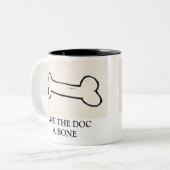 DOCに骨を与えて下さい ツートーンマグカップ (正面左)