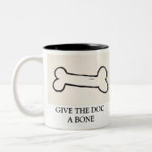 DOCに骨を与えて下さい ツートーンマグカップ (左)